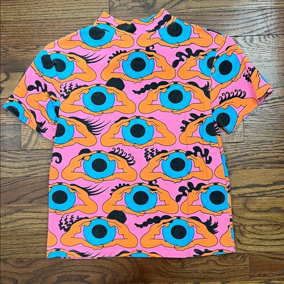 Nooworks Psychedelic Eyes Mock Neck Tee Shirt - Picture 4 of 8
